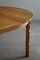 Mid-Century Danish Round Dining Table in Oak with Three Extensions, 1960s 10