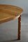 Mid-Century Danish Round Dining Table in Oak with Three Extensions, 1960s, Image 10