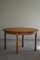 Mid-Century Danish Round Dining Table in Oak with Three Extensions, 1960s 16