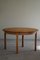 Mid-Century Danish Round Dining Table in Oak with Three Extensions, 1960s, Image 16