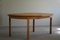 Mid-Century Danish Round Dining Table in Oak with Three Extensions, 1960s, Image 11