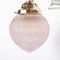 Lilac Tinted Prismatic Acorn Holophane Glass Wall Sconce, 1930s 14