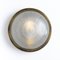 Vintage Industrial Heavy Cast Brass and Holophane Glass Flush Bulkhead Light Fitting, 1930s, Image 1