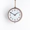 Reloj de fábrica de doble cara recuperado de English Clock Systems, años 40, Imagen 1