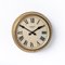 British Industrial Brass Wall Clock by Magneta London 1