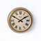 Horloge Murale Industrielle en Laiton par Magneta London, Royaume-Uni 1