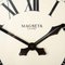 Reloj de fábrica vintage grande de latón de Megneta, años 30, Imagen 2