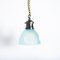 Industrial Blue Prismatic Glass and Cast Iron Pendant Lights by Holophane, 1890s, Image 1