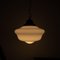 Large Antique Opaline School House Pendant Light with Brass Fittings, 1920s, Image 2