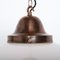 Large Antique Opaline School House Pendant Light with Brass Fittings, 1920s, Image 8
