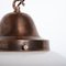 Large Antique Opaline School House Pendant Light with Brass Fittings, 1920s, Image 5