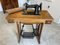 Tavolo vintage per macchina da cucire in legno di pino, Immagine 3