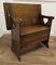 Arts and Crafts Oak Monks Bench, 1890s 1