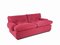 Crimson Alcantara Two-Seater Sofas by Piero Ranzani for Elam, 1960s, Set of 2 3