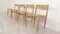 Vintage Oak Dining Chairs by H.W. Klein for Bramin, 1950s, Set of 4 9