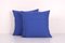 Traditional Navy Blue Silk Suzani Duck Cushion Covers, Uzbekistan, Set of 2 4