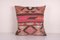 Vintage Turkish Pink Kilim Cushion Cover 1