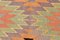 Vintage Patterned Kilim Rug 9