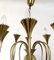 8-Arm Brass Chandelier attributed to Guglielmo Ulrich, Italy, 1940s 7