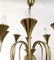 8-Arm Brass Chandelier attributed to Guglielmo Ulrich, Italy, 1940s, Image 7