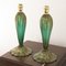 Puffed Glass Table Lamps with Gold Leaf Decor, Italy, 1980s, Set of 2 5