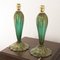 Puffed Glass Table Lamps with Gold Leaf Decor, Italy, 1980s, Set of 2, Image 5