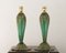 Puffed Glass Table Lamps with Gold Leaf Decor, Italy, 1980s, Set of 2 3