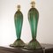 Puffed Glass Table Lamps with Gold Leaf Decor, Italy, 1980s, Set of 2, Image 4