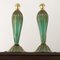 Puffed Glass Table Lamps with Gold Leaf Decor, Italy, 1980s, Set of 2 2