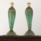 Puffglas Tischlampen mit Blattgold Dekor, Italien, 1980er, 2er Set 2