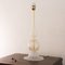 Lámpara de mesa de cristal de Murano blanco seda con hoja de oro, Italia, años 80, Imagen 3