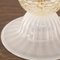Lámpara de mesa de cristal de Murano blanco seda con hoja de oro, Italia, años 80, Imagen 7