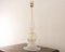 Lámpara de mesa de cristal de Murano blanco seda con hoja de oro, Italia, años 80, Imagen 4