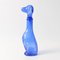 Jarra con forma de perro de vidrio azul de Empoli, años 60, Imagen 11