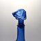 Dog-Shaped Carafe in Blue Glass from Empoli, 1960s 4