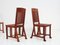 Art Nouveau Walnut Chairs, Set of 4 4