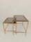 Italian Nesting Table in Brass, Faux Bamboo and Mirrored Glass in the style of Maisen Bagues, 1970s, Set of 2, Image 7