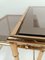Tavolini ad incastro in ottone, finto bambù e vetro a specchio nello stile di Maisen Bagues, Italia, anni '70, set di 2, Immagine 4
