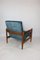 GFM-142 Lounge Chair in Blue Chameleon Velvet attributed to Edmund Homa, 1970s 10