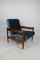 GFM-142 Lounge Chair in Blue Chameleon Velvet attributed to Edmund Homa, 1970s 2