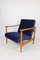 GFM-142 Armchair in Navy Velvet attributed to Edmund Homa, 1970s, Image 7