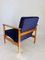 GFM-142 Armchair in Navy Velvet attributed to Edmund Homa, 1970s 8