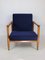 GFM-142 Armchair in Navy Velvet attributed to Edmund Homa, 1970s 2