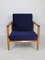 GFM-142 Armchair in Navy Velvet attributed to Edmund Homa, 1970s, Image 2