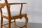 Danish Modern Oak Razorblade Armchair by Henning Kjærnulf for EG Furniture, 1960s 9