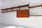 Mueble de pared danés moderno de teca de Poul Cadovius para Cado, años 50, Imagen 13