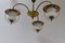 Danish Chandelier in Opaline Glass and Brass, 1950s, Image 7