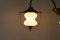 Danish Chandelier in Opaline Glass and Brass, 1950s, Image 13