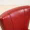 Vintage Club Chairs in Red Synthetic Leather, Set of 2 3
