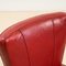 Vintage Club Chairs in Red Synthetic Leather, Set of 2, Image 3